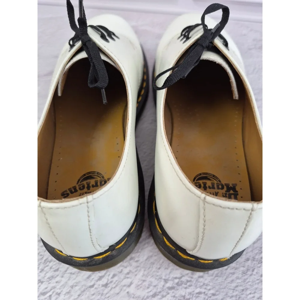 Dr. Martens 1461 White Leather 3-Eye Oxford Shoes Mens 9 Womens 10 Classic Low